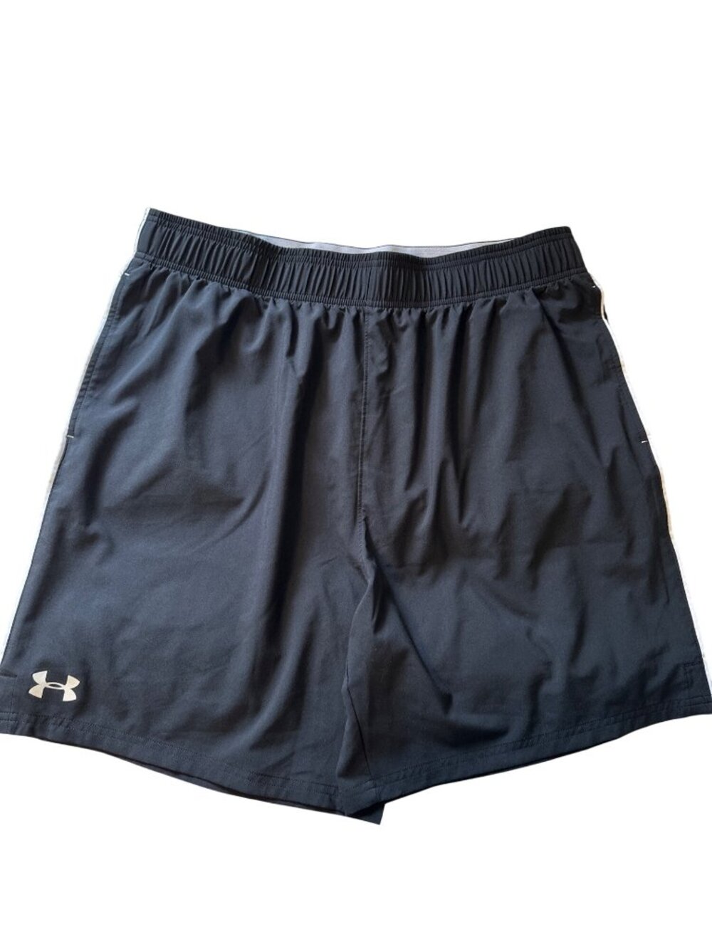 Under Armour Mens 2XL Black Loose-Fit Athletic Shorts Polyester Elastic Waistban - Picture 3 of 5